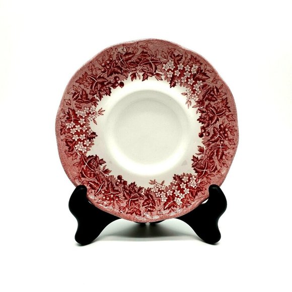 J G Meakin Romantic England Saucer Replacement Red White Tea Hathaway Cottage - Picture 1 of 8
